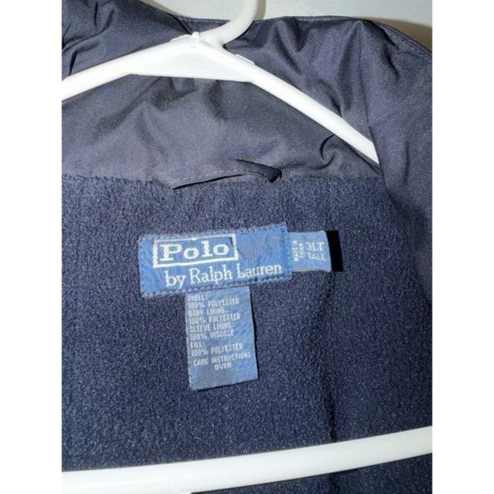 Vintage Polo Ralph Lauren Windbreaker Jacket 3XLT Fleece Lined Full Zip Snap 90s